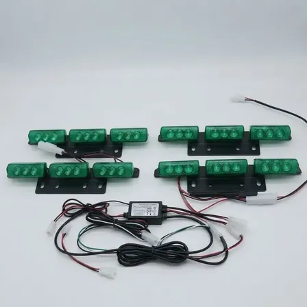 Kit 12 Luces 36 Led 3 Pasos Estroboscopica 12v Consola Verde