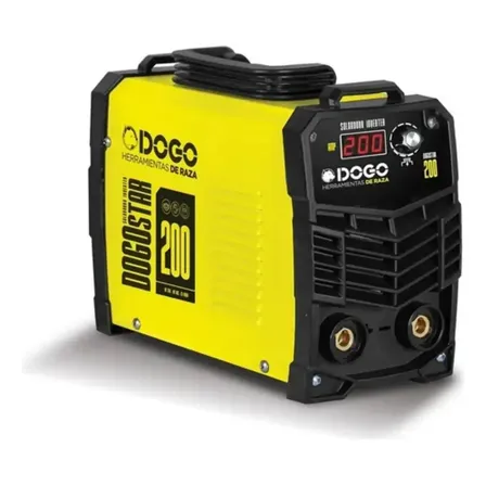 Soldadora Eléctrica Inverter Mma 200amp Igbt Dogostar Profes Amarillo