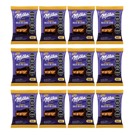 Alfajores Milka Super Dulce De Leche Chocolate 70gr Pack X12