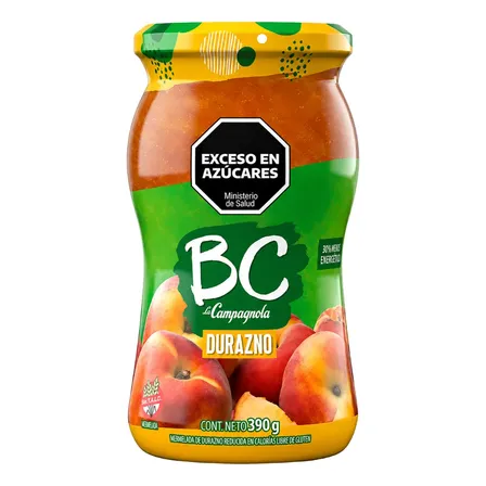 Mermelada Sabor Durazno Bc La Campagnola Frasco 390gr