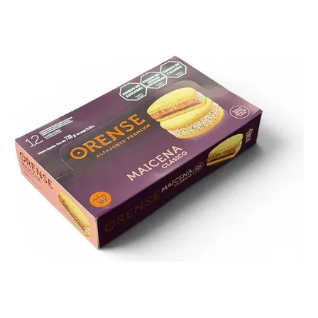Alfajores Orense Maicena Clásico Dulce De Leche Premium X12