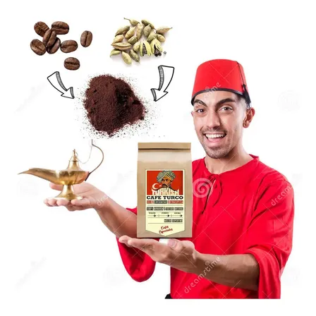 Cafe Medio Oriente Molido A La Turca Cardamomo Turco Unico!