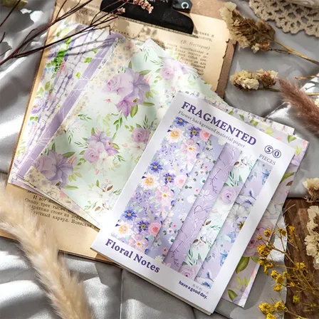 Papeles Estampados X 50u Scrapbooking Journaling Floral Deco