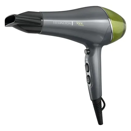 Secador De Pelo Remington Shine Therapy D18a 2200w 3 Temperaturas 2 Velocidades Con Difusor Gris Y Verde