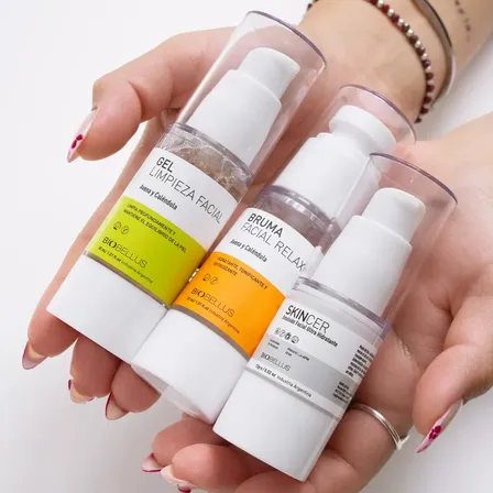Kit Skincare Biobellus travel Viaje Rutina Facial completa Relax