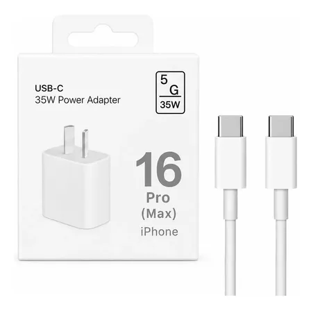 Cargador Rapido 35w Para Iphone 15 16 17 Pro Max Mallado