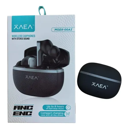 Auriculares Bluetooth Inalámbricos Anc Enc Con Estuche Carga Negro