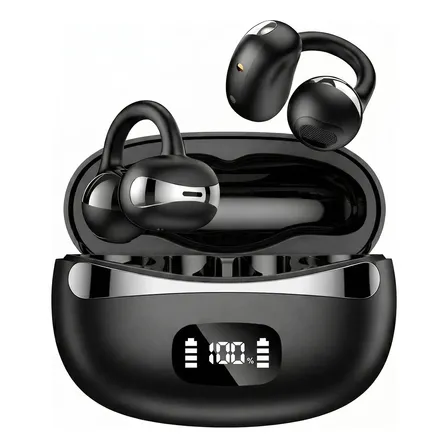 Bluetooth Auriculares Clip Sin Dolor Ruido Auricula 42h Tws Negro