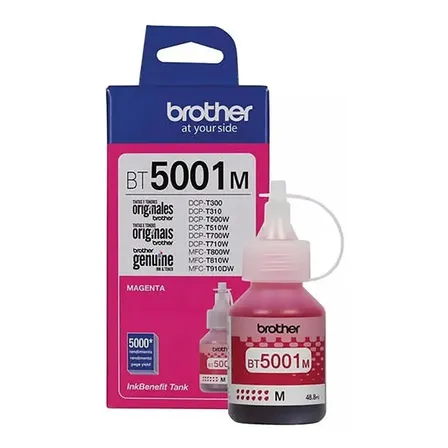Cartucho De Tinta Brother Bt5001m Color Magenta De 48.8 Ml