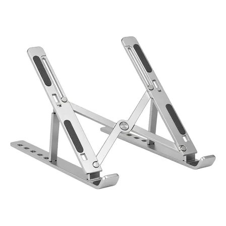 Soporte Notebook Regulable Tablet De Aluminio Home Office Plateado