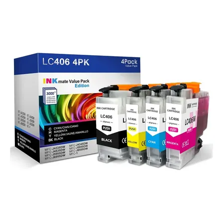 Pack Cartuchos Brother Lc406 4 Colores Mfc-j6955dw