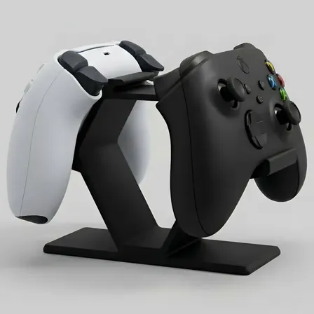 Soporte Doble Mando Joystick Ps5 Ps4 Xbox Impresion 3df Negro