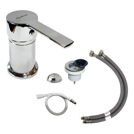 Griferia Monocomando Bidet Baño Cromado Calyx Hydros 45911 Color Plateado