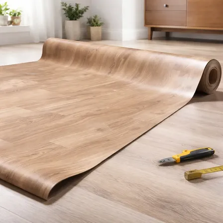 Piso Vinilico Pvc 0,5 Mm Rollo Uso Residencial Simil Madera Incienso Jy061