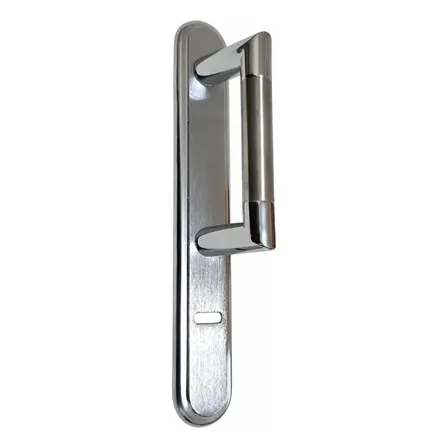 Manijon De Acero Inoxidable Para Puerta - Currao Tropea Satinado Con Cromo Brillante