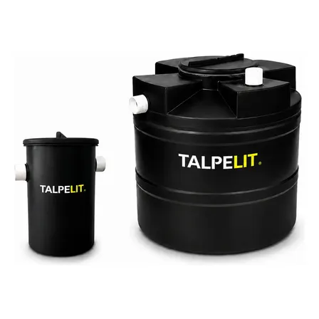 Biodigestor Talpelit Polietileno 1700 Litros + Desengrasador Negro