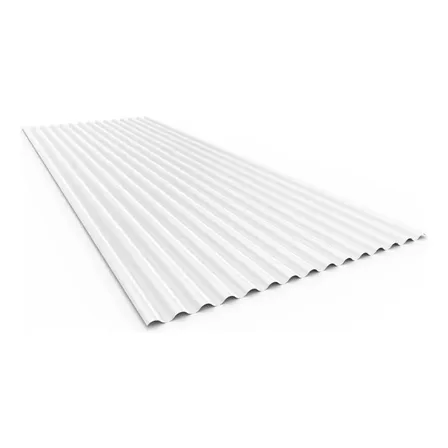 Chapa De Polipropileno Traslucida Acanalada 1,10 M  X 4,50 M Blanco