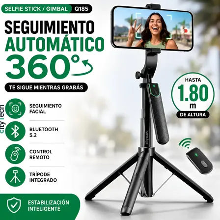 Selfie Stick Seguimiento Facial Gimbal Estabilizador 1.80m