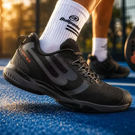 Zapatilla De Padel Bullpadel Vertex Negro Negro Liso 43.5 Ar
