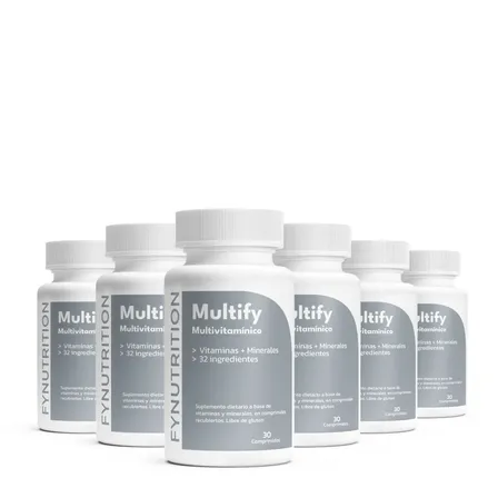 Multivitamínico Multify Fynutrition para Hombres y Mujeres con Vitaminas y Minerales - Pack 6 meses