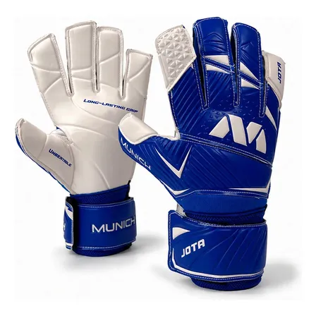 Guantes Arquero Munich Jota Palma 4mm Adultos Junior Niños Azul Talle 9