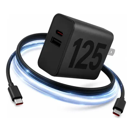 Cargador Ultra Rapido 125w Para Samsung A06 A56 A57 Zfold Fe Negro