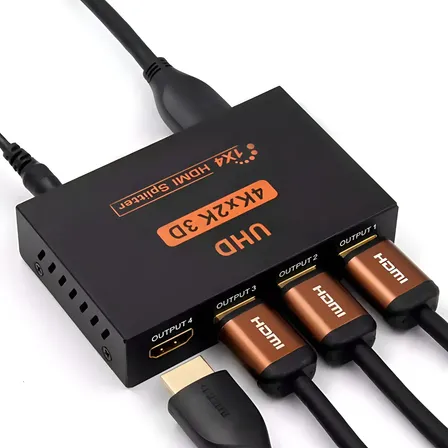 Splitter Hdtv 1x4 4k Uhd 2k Full Hd 3d Para 4 Pantallas