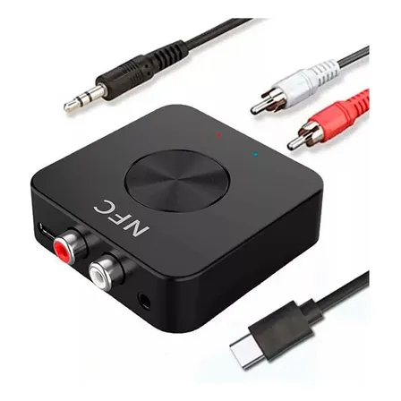 Receptor Transmisor Audio Bluetooth 5.0 Nfc Aux Rca Usb C