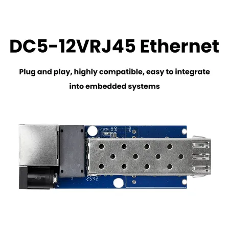 Módulo Convertidor Ethernet Rj45 A Sfp 5 12v Rj45