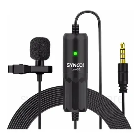 Micrófono con solapa para cámara Synco Lav S8 | Grabadoras y videocámaras | Color: negro