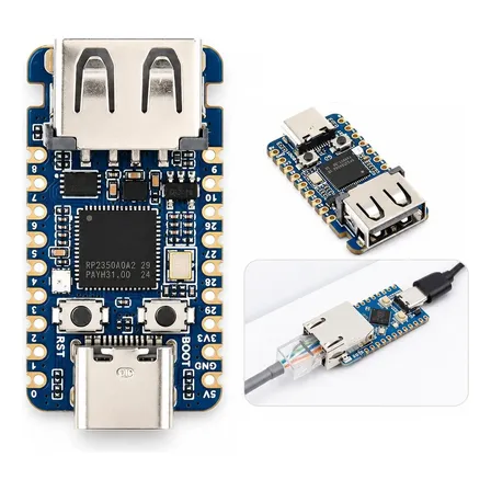 Placa De Desarrollo Usb Rp2350-usb-a Rp2350a Flash Co-fs