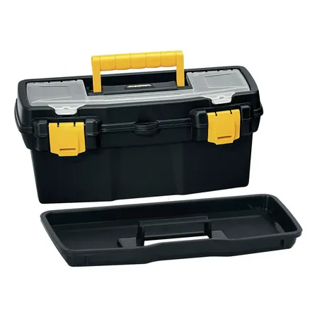 Caja De Herramientas 16'' Plástica Con Bandeja Rimax Color Negro