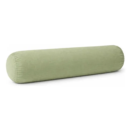 Almohadon Tusor 70x20 Cm Caramelo 100% Algodon Con Relleno Verde Seco Tusor