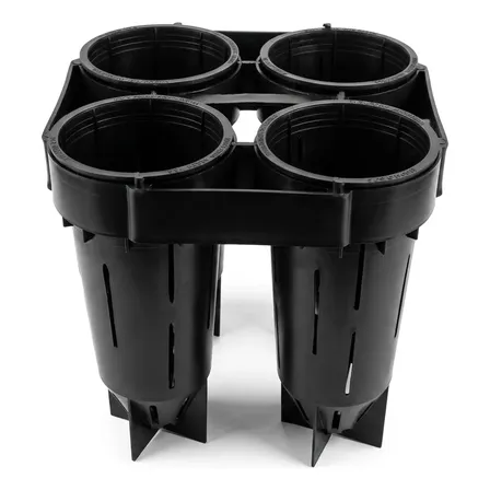 Kit De 4 Macetas Cultivo Indoor 3,75 Litros Con Bandeja