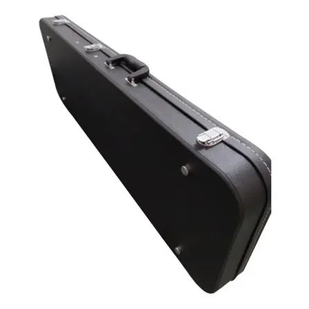Estuche Rígido Para Guitarra Eléctrica Madera Y Símil Cuero