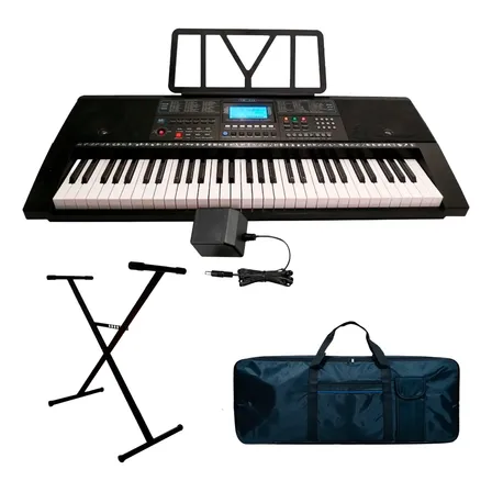 Teclado Musical Sensitivo Sk928 5 Octavas + Funda + Pie