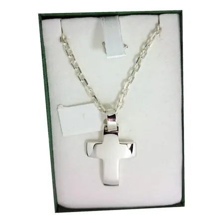 Cadena Forcet Y Cruz Bombe Maciza Hombre 70 Plata 925 Premiu Plata 925
