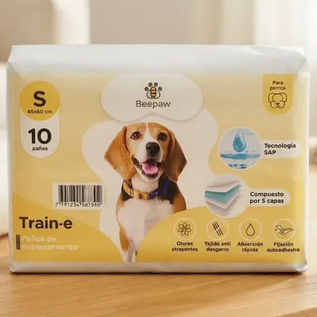 Paños De Entrenamiento Perro 5 Packs De 10 Unidades Traine-e Blanco