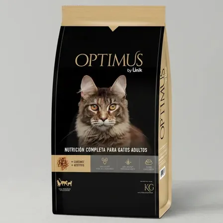 Optimus Unik Alimento Seco Gato Adulto 7.5kg Proteína Salud Oral Sabor Mix