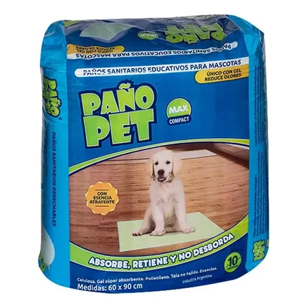 Alfombra Sanitaria Para Perros Pañopet Compact Max X 10 U Blanco