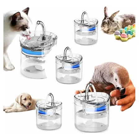 Fuente De Agua Para Mascotas Usb Transparente