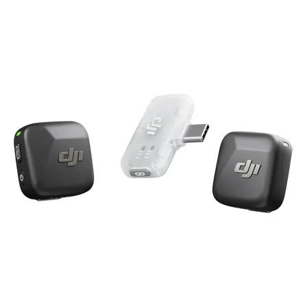 Microfonos Inalambricos DJI MIC MINI 2 Transmisores (TX) y 1 Receptor (RX) Mobile USB-C para Celulares