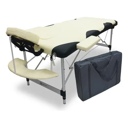 Camilla Masajes Depilacion Plegable Reforzada Melfit Color Mage250 Crema/negro