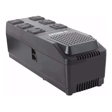Estabilizador De Tension Lyonn Tca 1200va 6 Tomas Color Negro