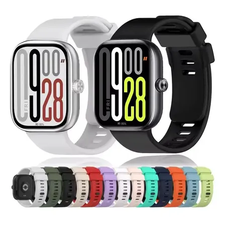 Malla Para Reloj Redmi Watch 5 2.7 Redmi Watch 4 1.97 Redmi Band 8 Pro Band 9 Pro Band 10 Pro Clasica De Silicona Generica Generica Marca Miaband Color Naranja
