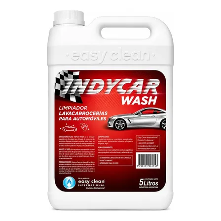 Shampoo Siliconado Indycar para Auto, Biodegradable y Concentrado, de 5 Litros