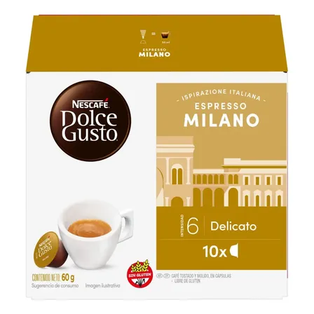 Cápsulas Nescafé Dolce Gusto Espresso Milano 10 Cápsulas 60g