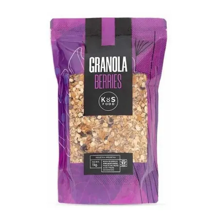 Granola Kos Berries 1kg Avena Almendras Nuez Pasas Arandanos
