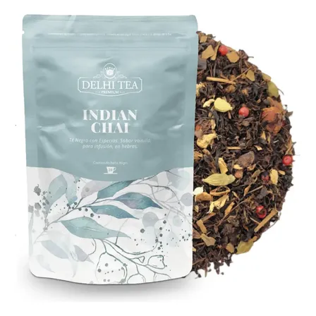 Delhi Tea Indian Chai Té Negro Con Especias Vainilla Hebras 40g