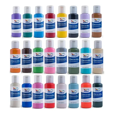 Acrilico Decorativo Alba 60 Ml X 18 Colores A Eleccion X 18 Colores A Eleccion